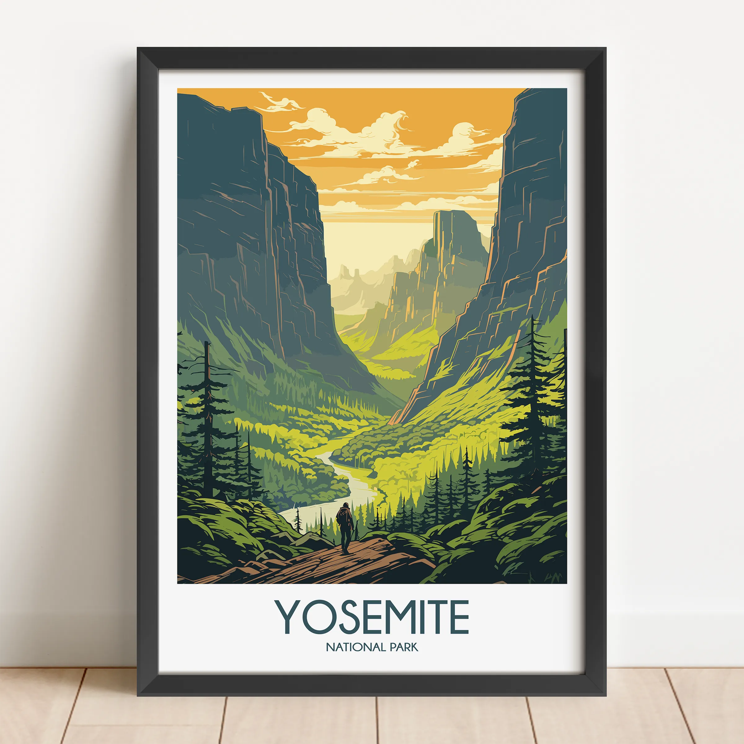Yosemite Vintage Style Print
