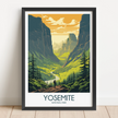 Yosemite Vintage Style Print