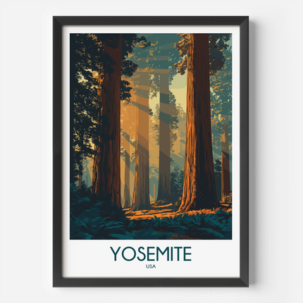 Yosemite Vintage Style Print