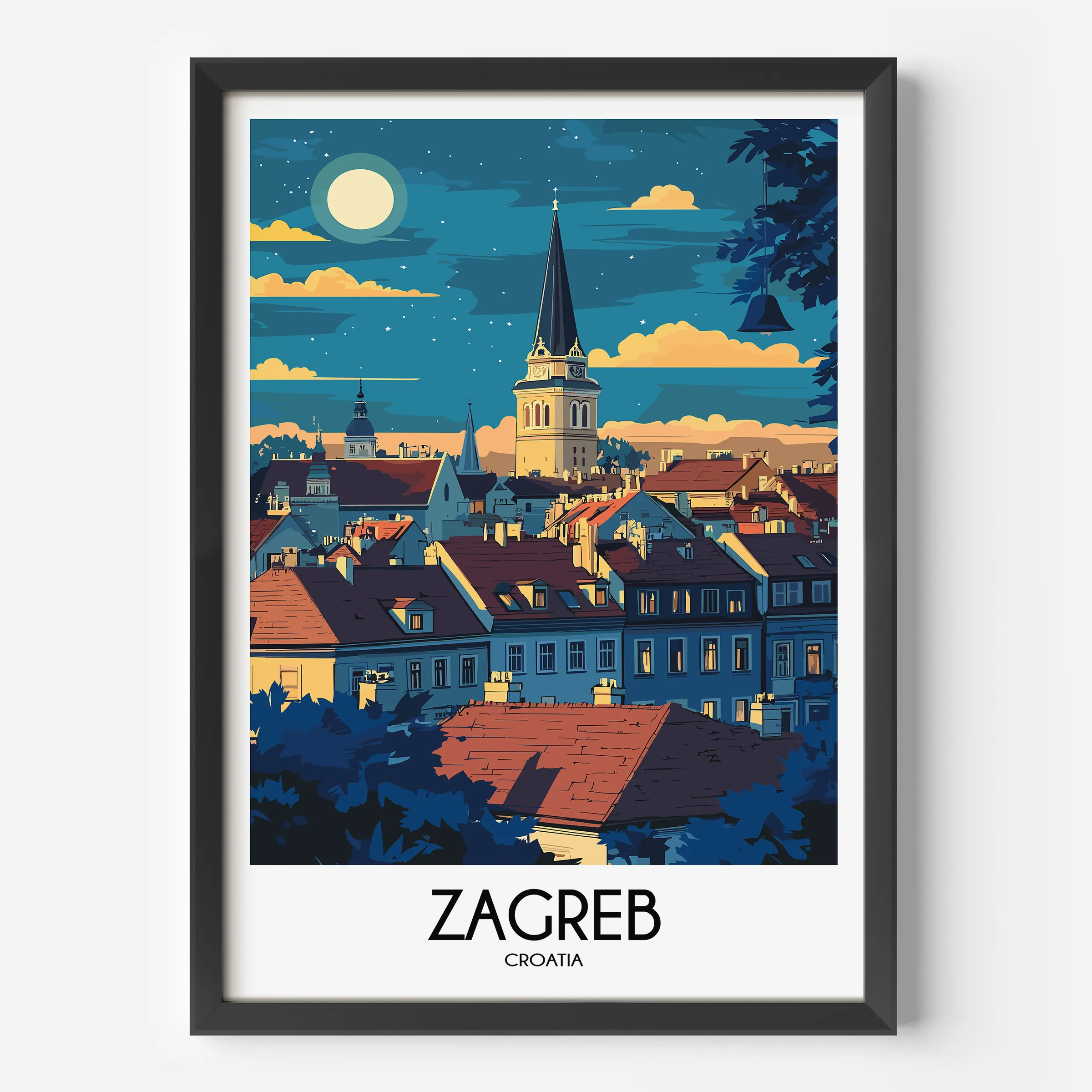 Zagreb Minimalist Wall Art