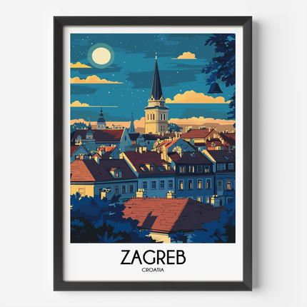 Zagreb Minimalist Wall Art