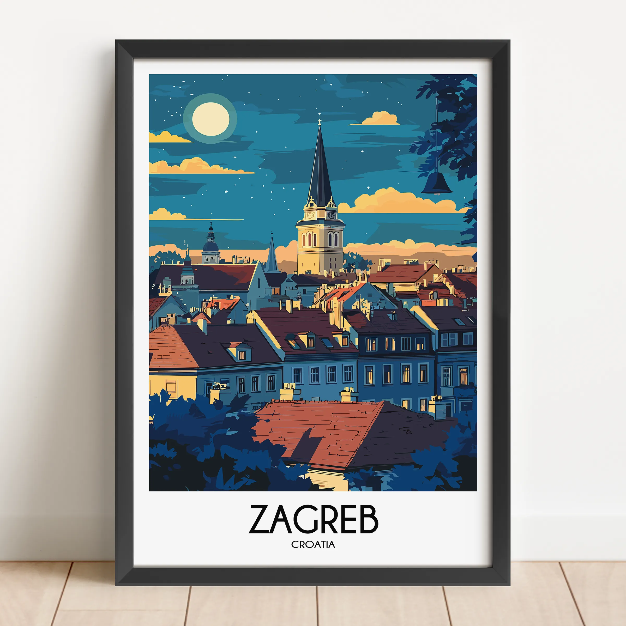 Zagreb Souvenir Poster Print