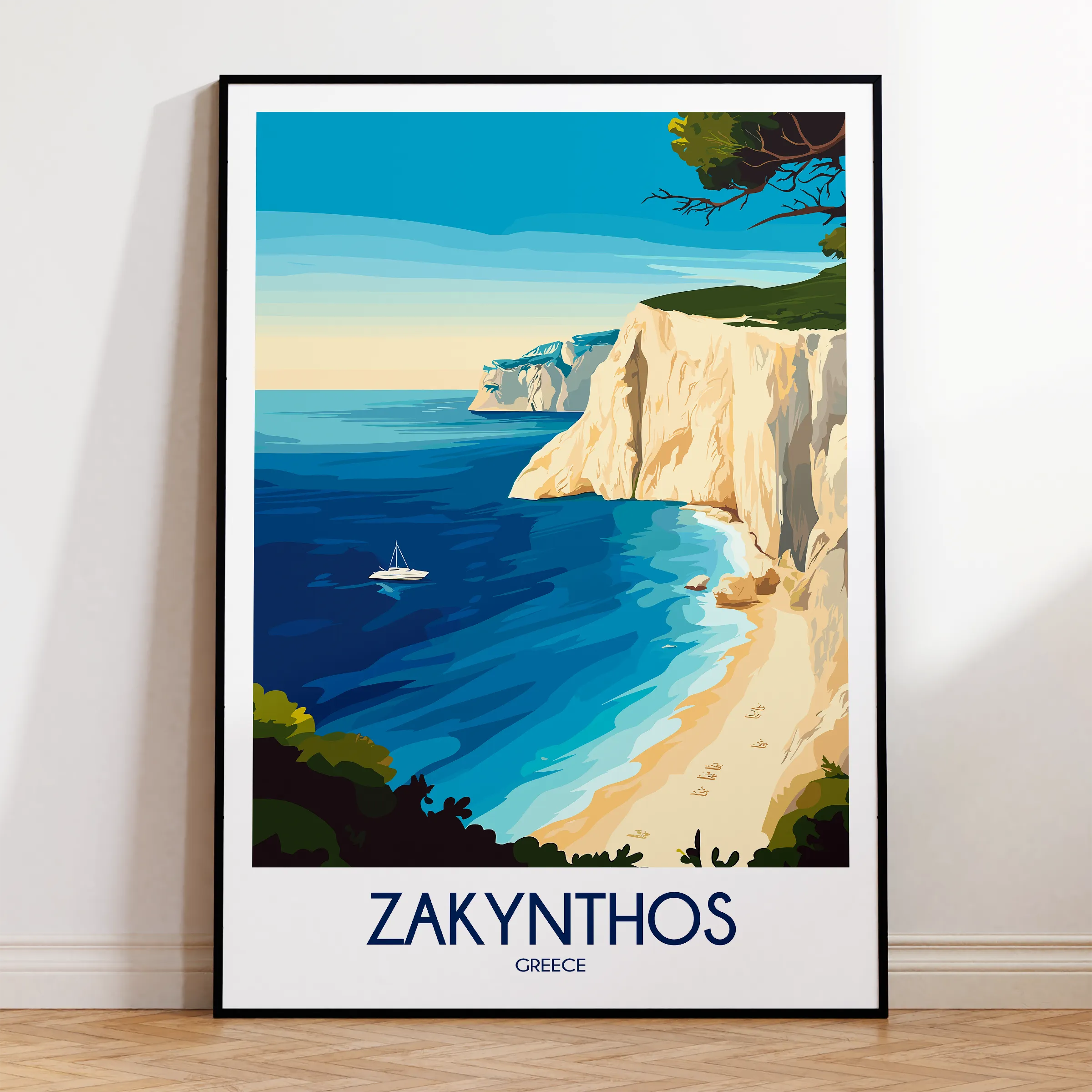 Zakynthos Minimalist Wall Art