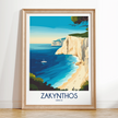 Zakynthos Modern Travel Poster