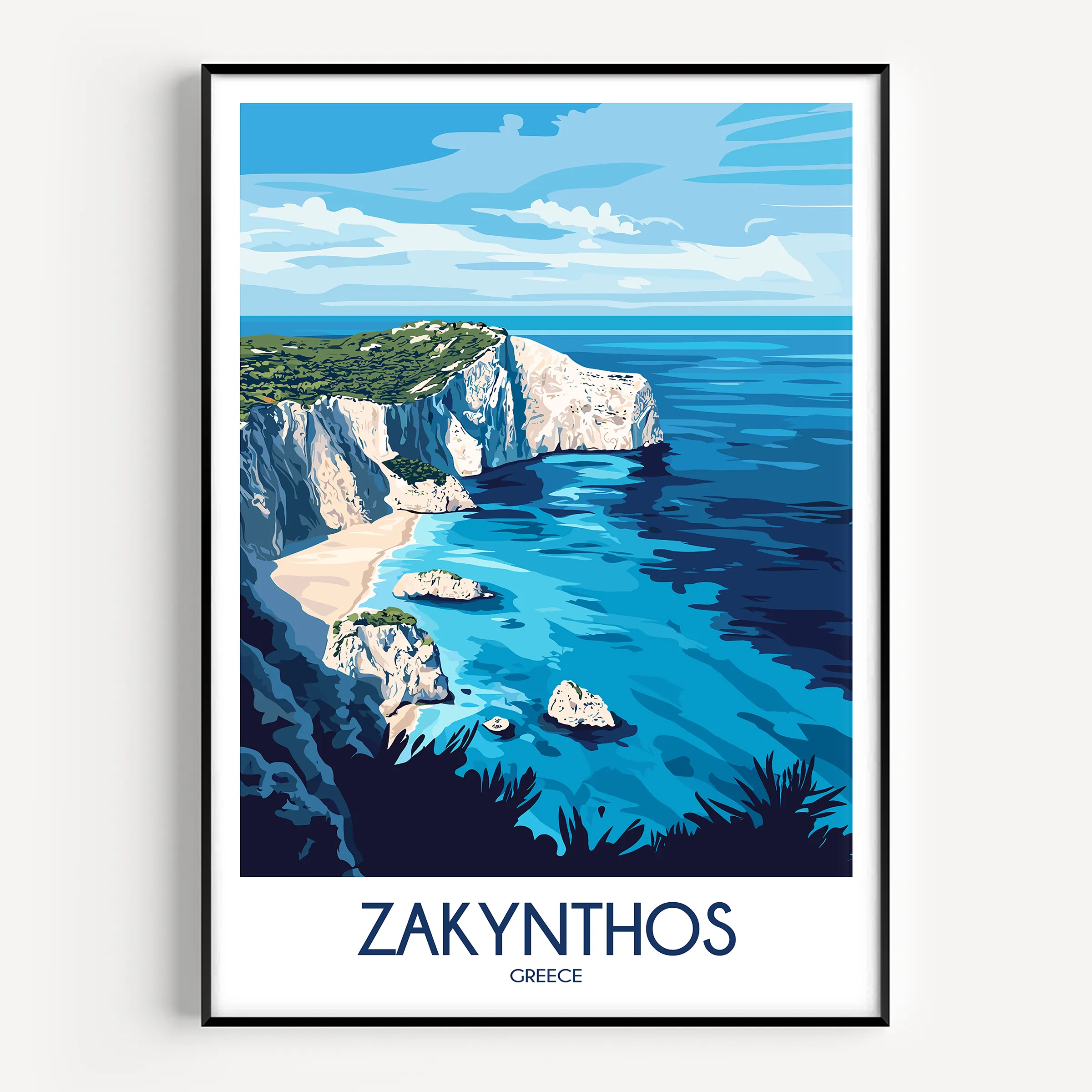 Zakynthos Modern Travel Poster