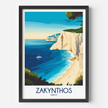 Zakynthos Retro Travel Illustration