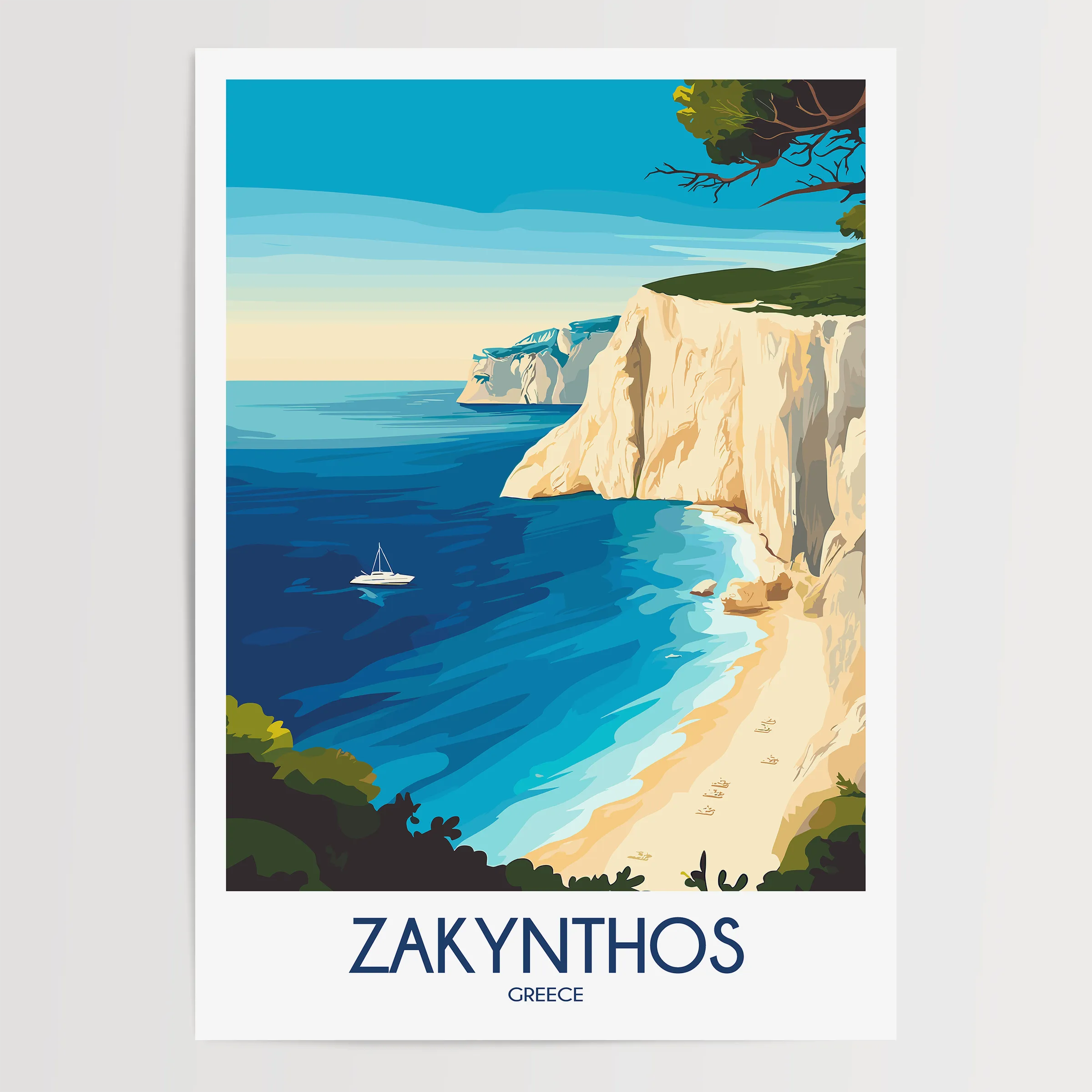 Zakynthos Souvenir Poster Print