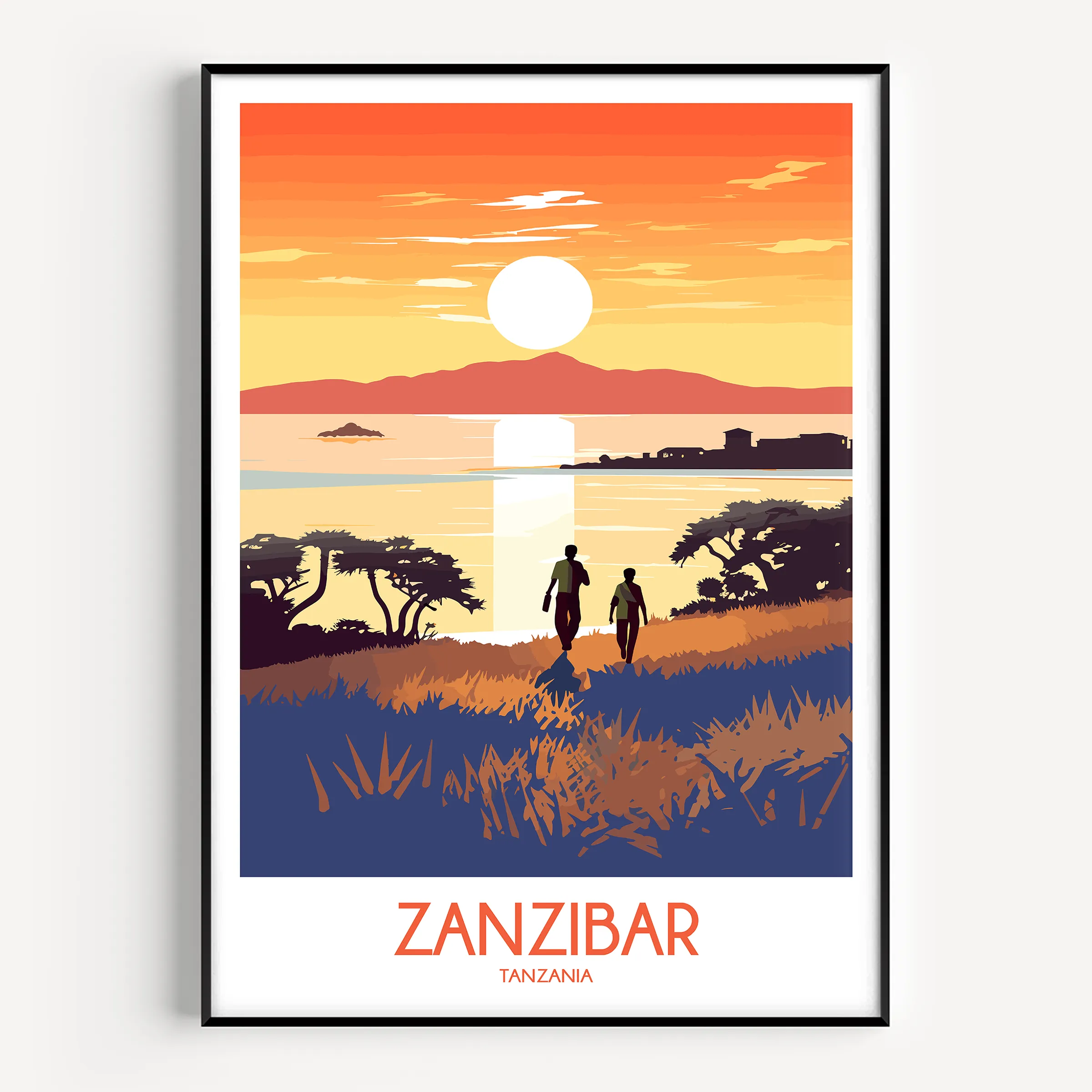 Zanzibar Modern Travel Poster