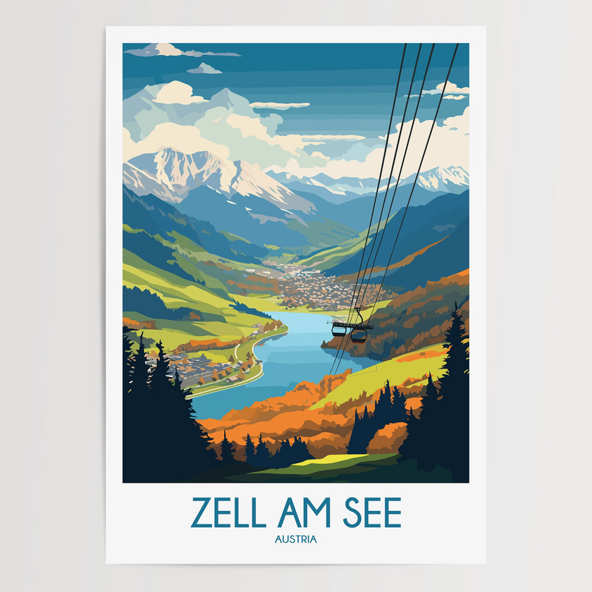 Zell Am See Destination Art Gift
