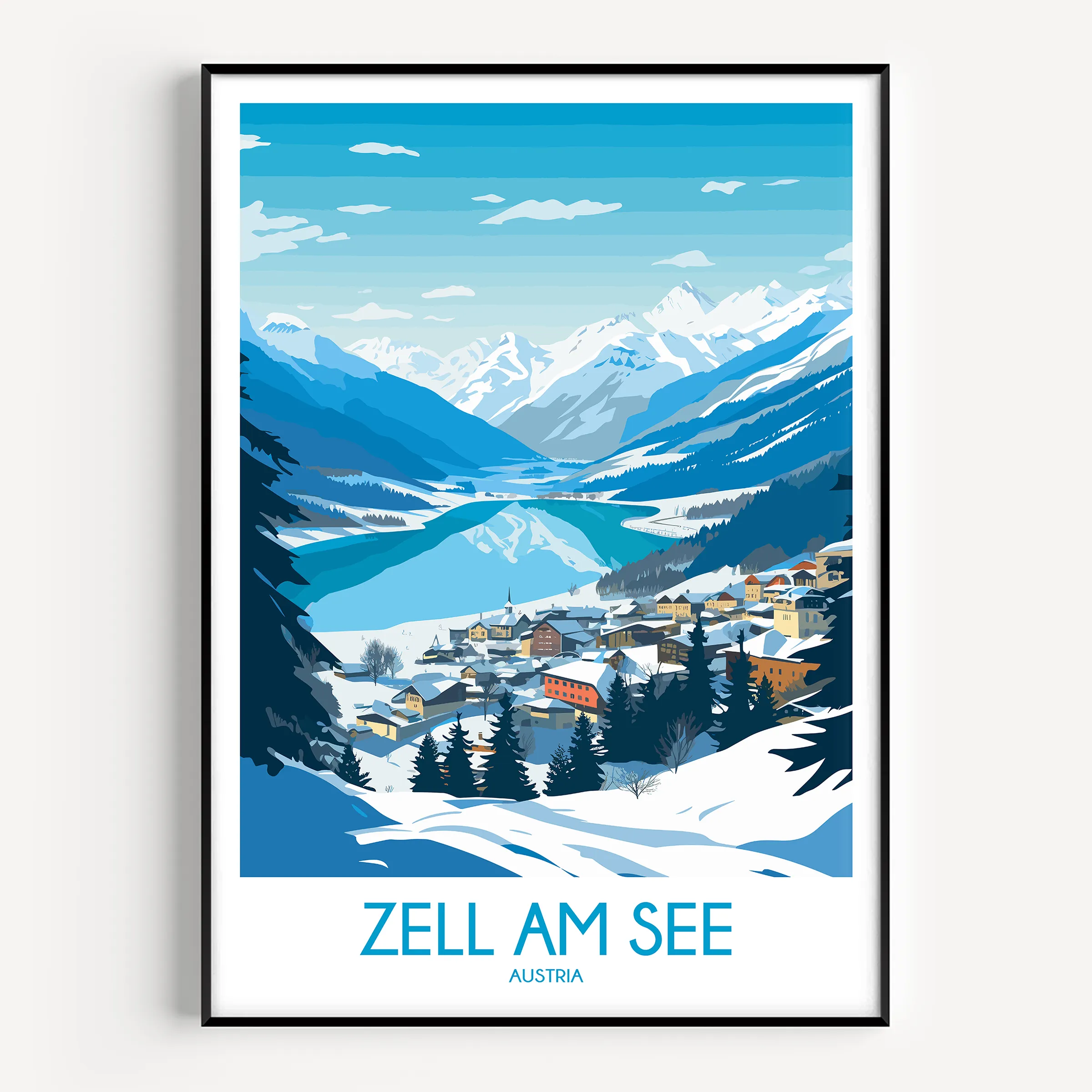 Zell Am See Destination Art Gift