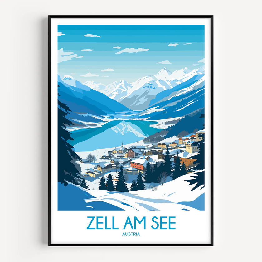 Zell Am See Destination Art Gift