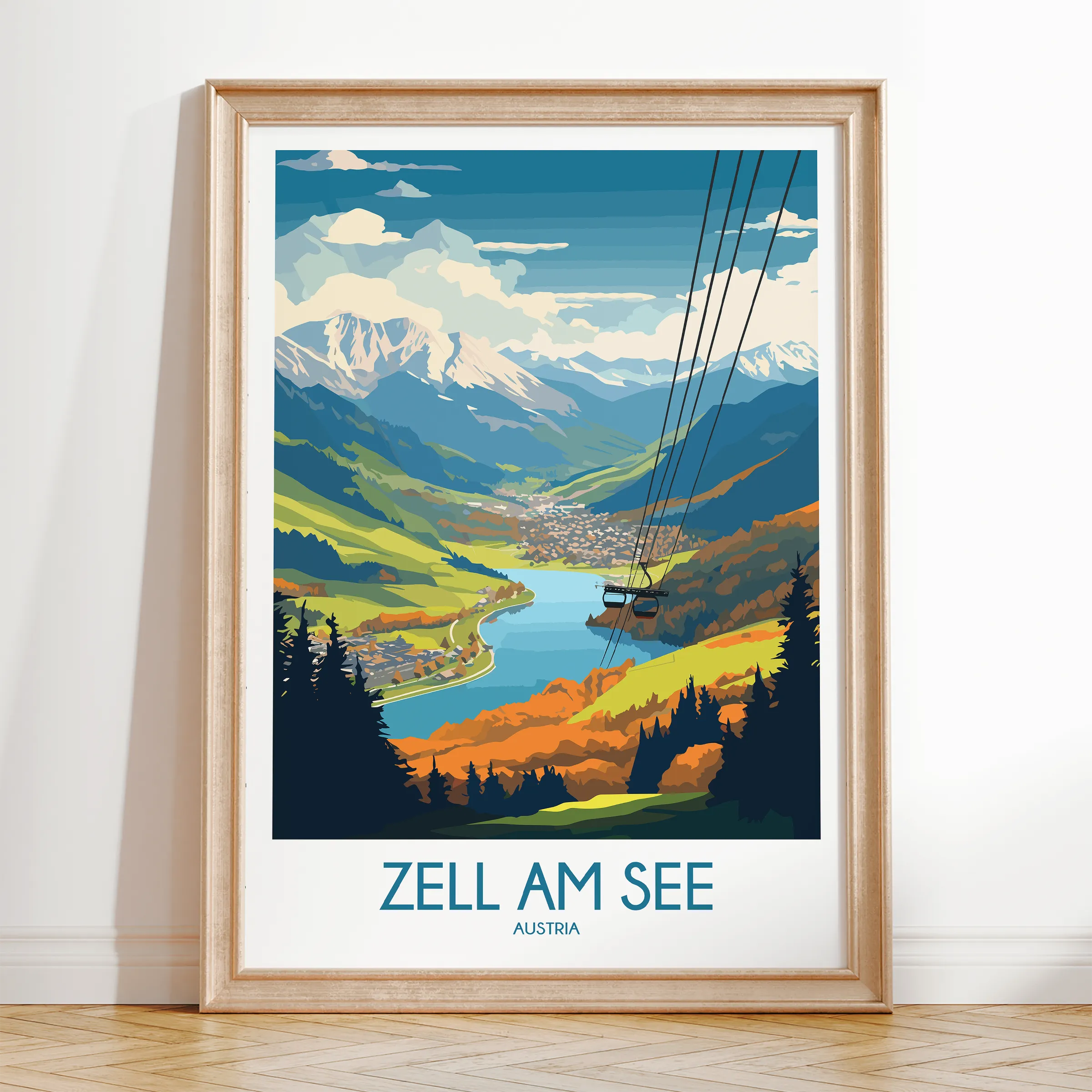 Zell Am See Minimalist Wall Art