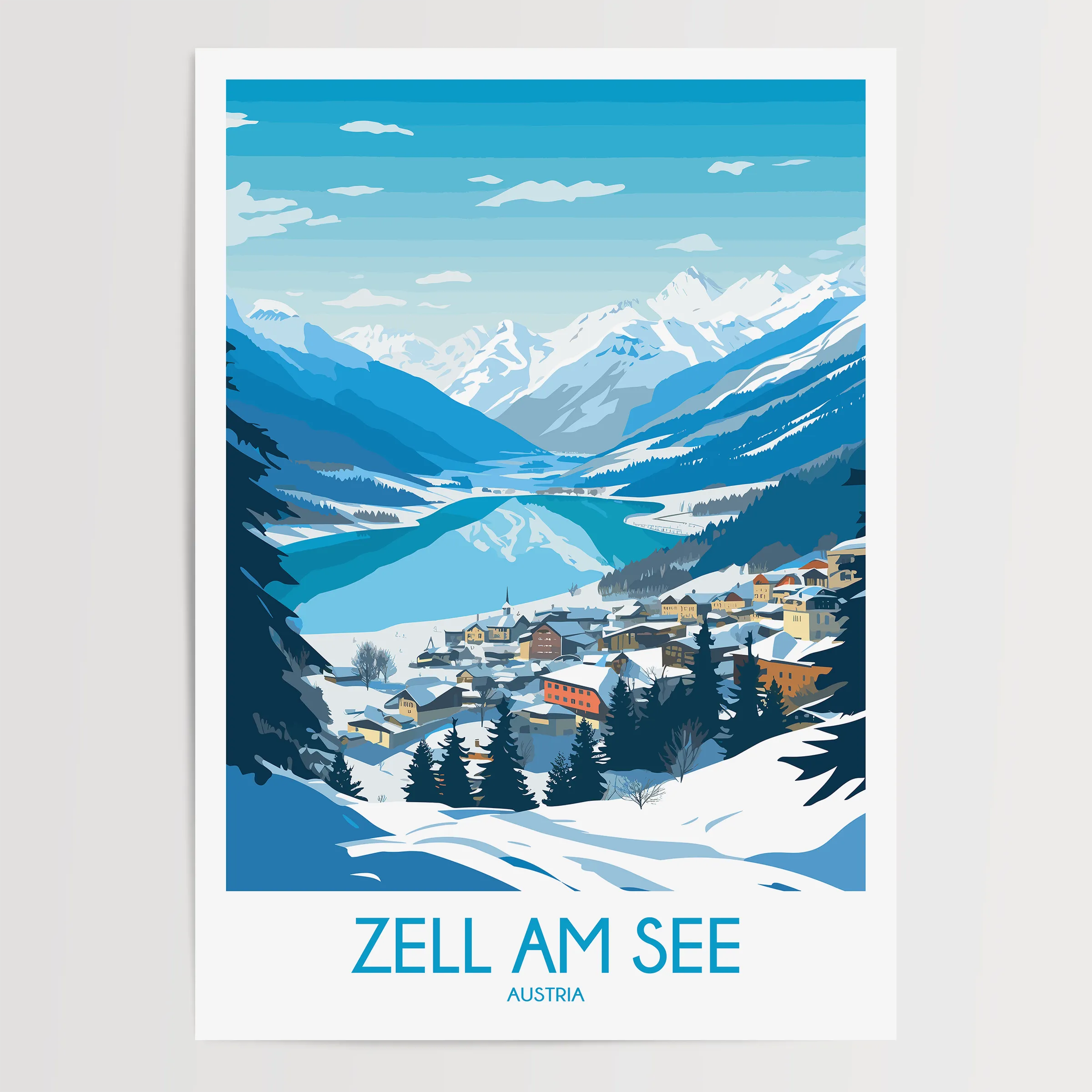 Zell Am See Modern Travel Poster