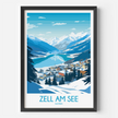 Zell Am See Retro Travel Illustration