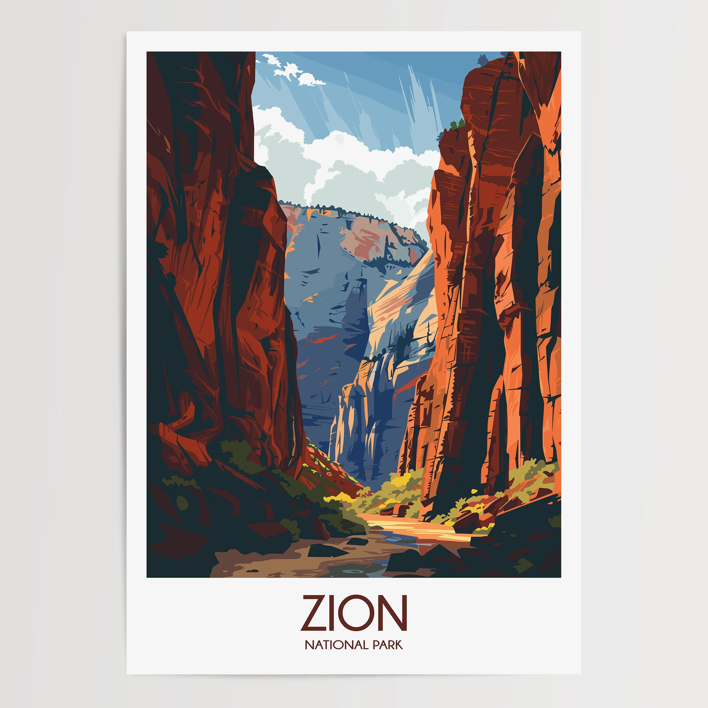Zion Modern Travel Poster