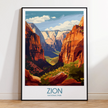 Zion Modern Travel Poster