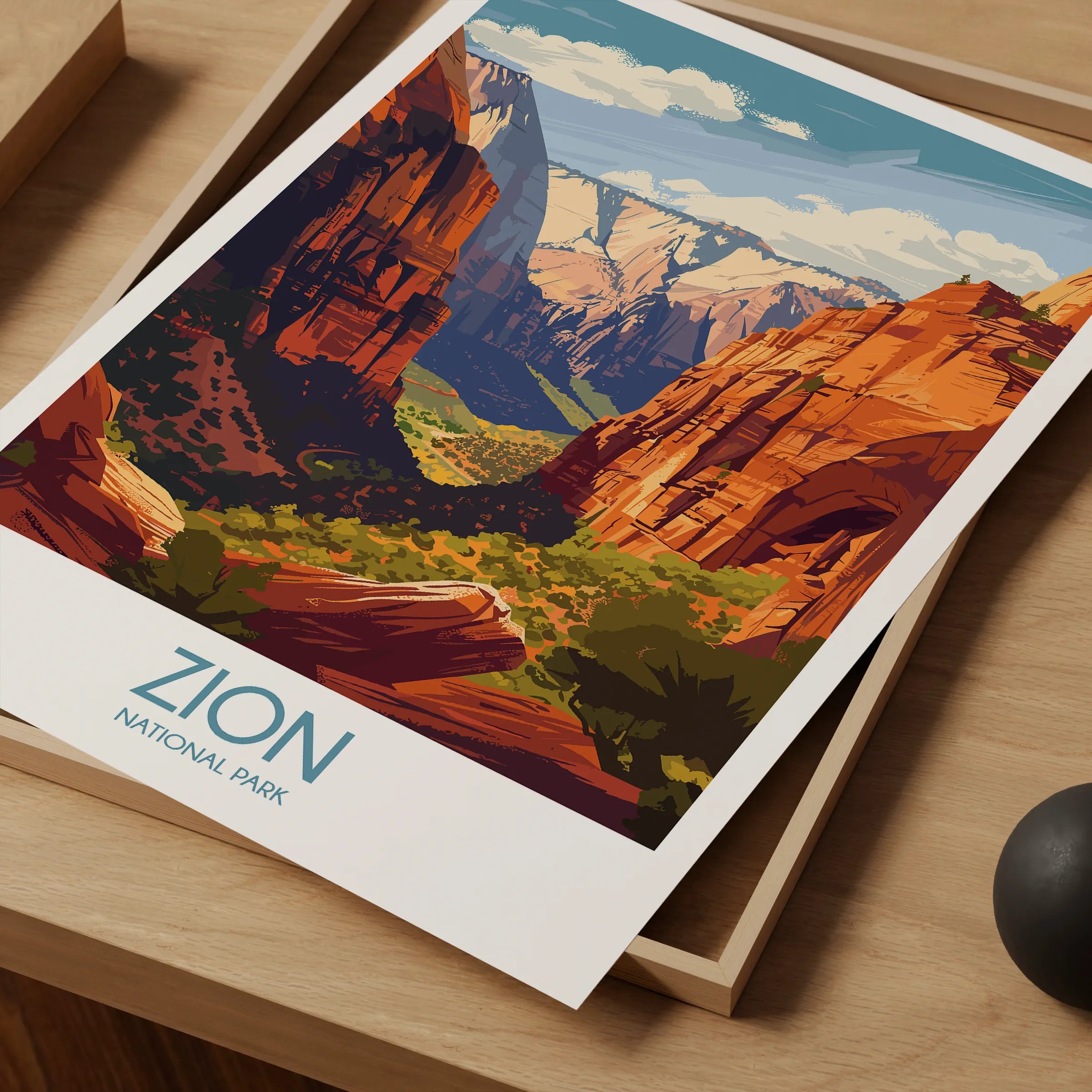 Zion Retro Travel Illustration