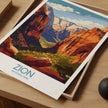 Zion Retro Travel Illustration