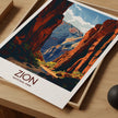 Zion Retro Travel Illustration
