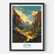 Zion Retro Travel Illustration