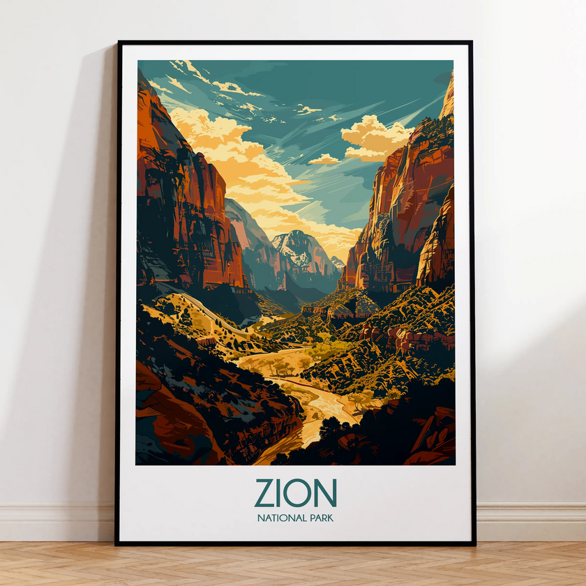 Zion Vintage Style Print