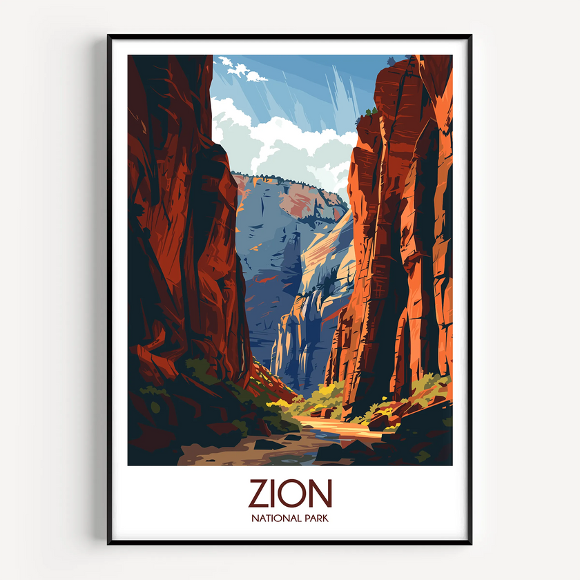 Zion Vintage Style Print