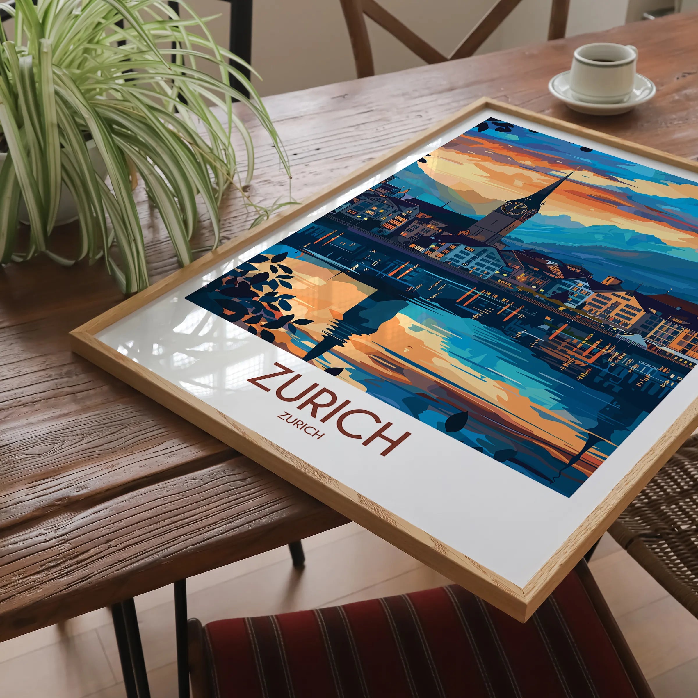 Zurich Modern Travel Poster