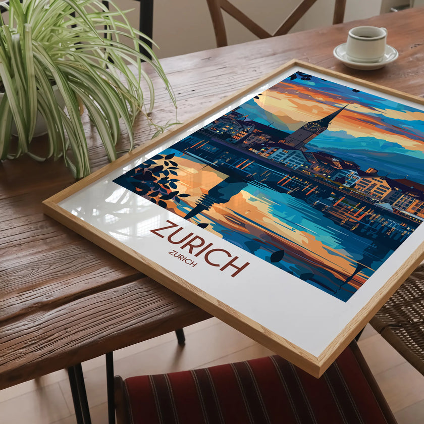 Zurich Modern Travel Poster